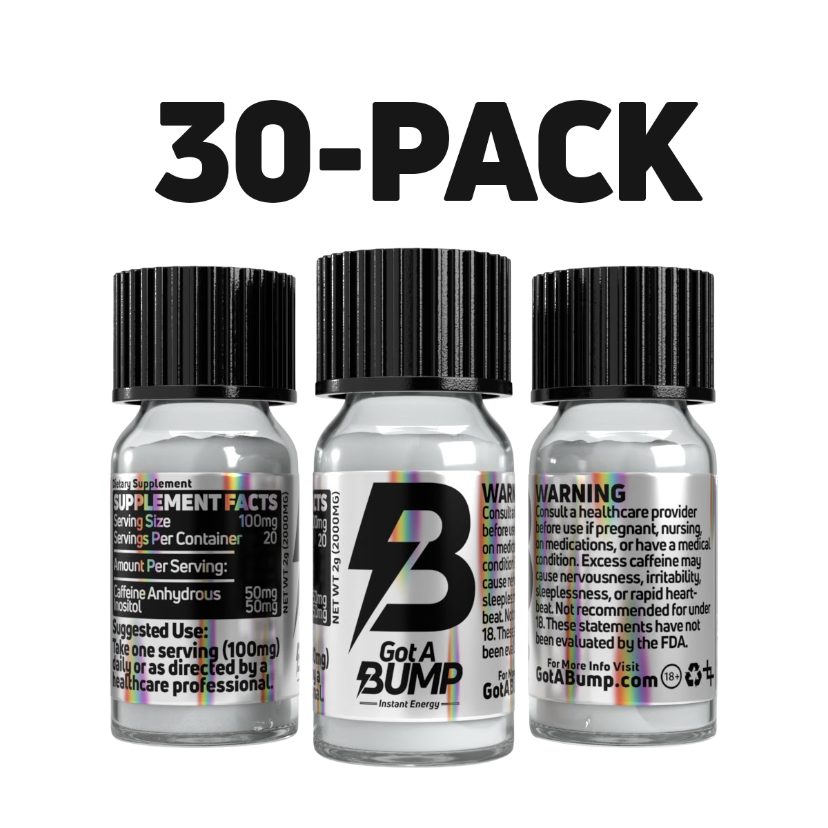 Got A BUMP™ Energy Powder - 2g Container (1000mg Caffeine Per Vial)