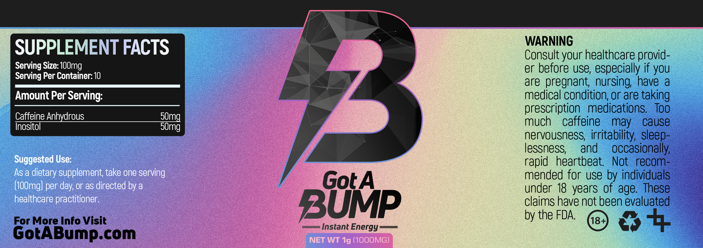 Got A BUMP™ - 1g Container (500mg Caffeine Per Vial)