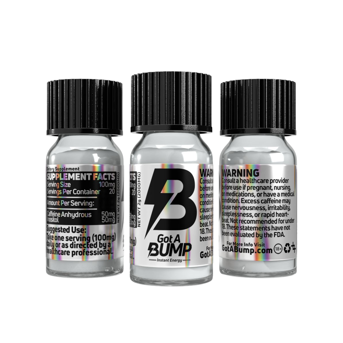 Got A BUMP™ Energy Powder - 2g Container (1000mg Caffeine Per Vial)