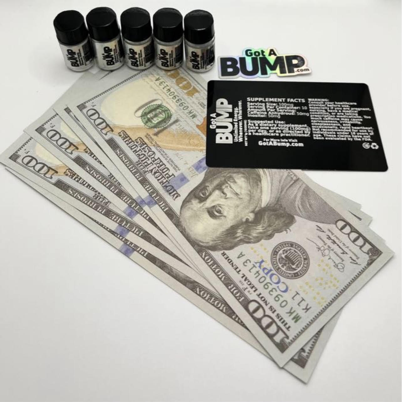 Got A BUMP™ Energy Powder - 2g Container (1000mg Caffeine Per Vial)